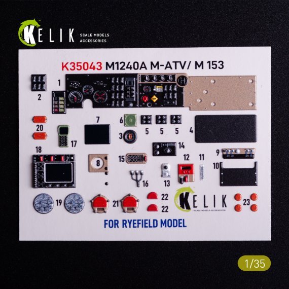 Kelik 3D Decals M1240A M-ATV Cockpit 1/35