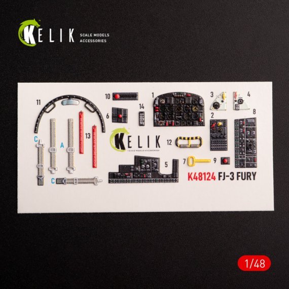 1/48 FJ-3 interior 3D Kitty Hawk/ZIMMI
