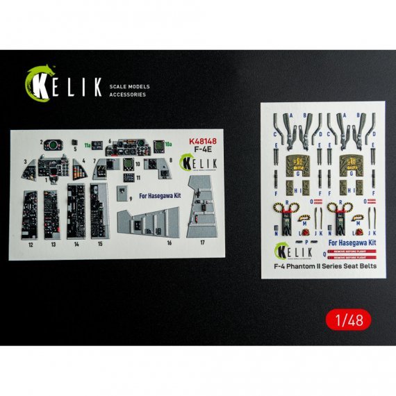 RESKIT F-4E Interior 3D 1/48 for Hasegawa
