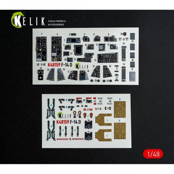 Reskit 1/48 F-14D Cockpit 3D Interieur f�r GWH