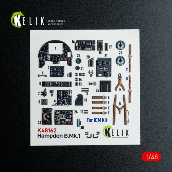 RESKIT 1/48 Hampden B.Mk.1 Interieur 3D f�r ICM