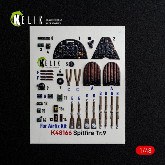 RESKIT 1/48 3D-Innenraum Spitfire TR.9 Airfix