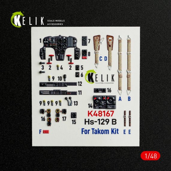 RESKIT 1/48 Hs-129 B Innenraum 3D f�r Takom