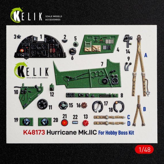 ResKit 1/48 Interno 3D Hurricane Mk.IIC