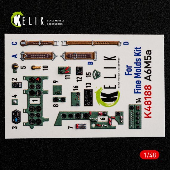 Kelik Interno 3D A6M5a 1/48 per Finemolds