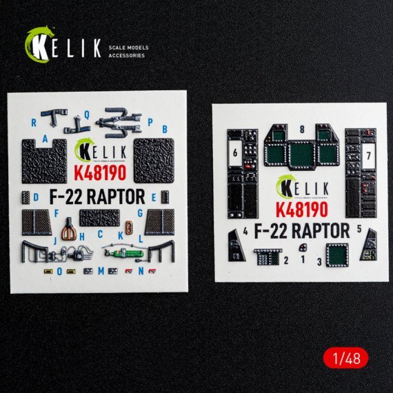 Kelik Int�rieur 3D F-22 Raptor 1/48 Hasegawa
