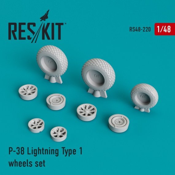 1/48 P-38 Lightning Type 1 wheels