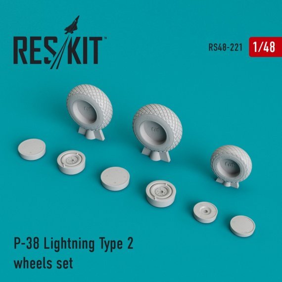 1/48 P-38 Lightning Type 2 wheels