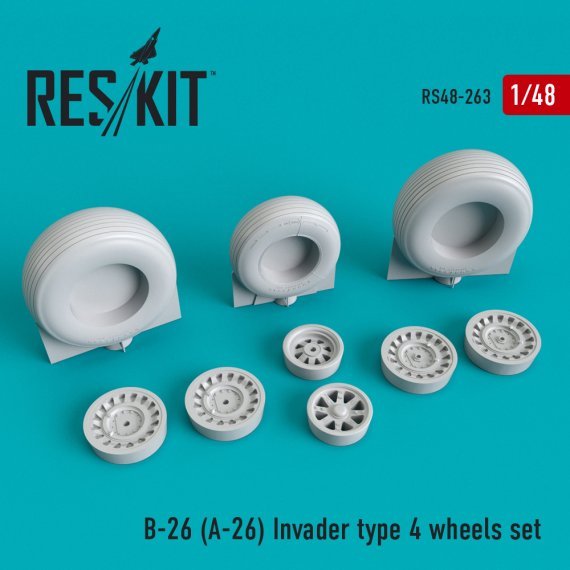 1/48 B-26 Invader wheels type 4