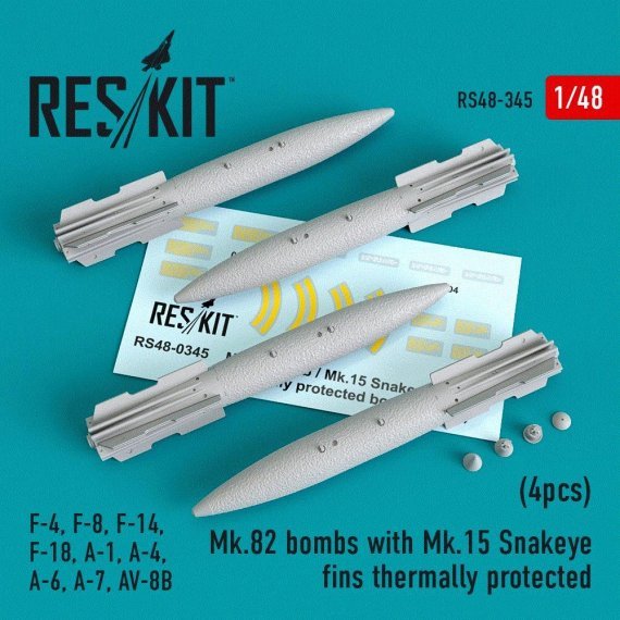1/48 Mk.82 bomb with Mk.15 Snakeye fins thermo protected