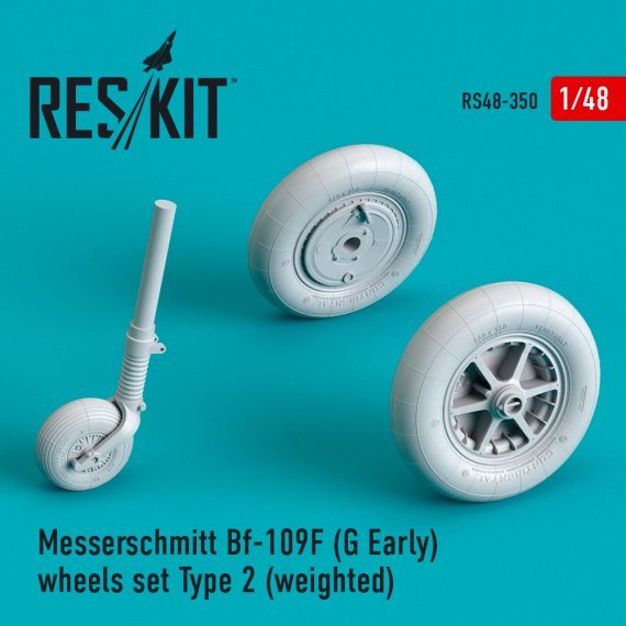 1/48 Messerschmitt Bf-109F weighted wheels set Type 2