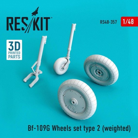1/48 Bf-109G Wheels set type 2