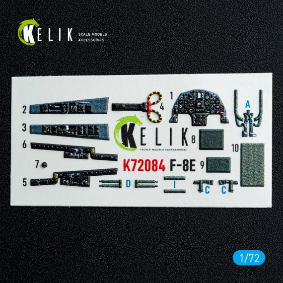 1/72 F-8E Crusader interior 3D for Academy