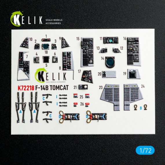 1/72 F-14B Tomcat interior 3D for Hobby Boss
