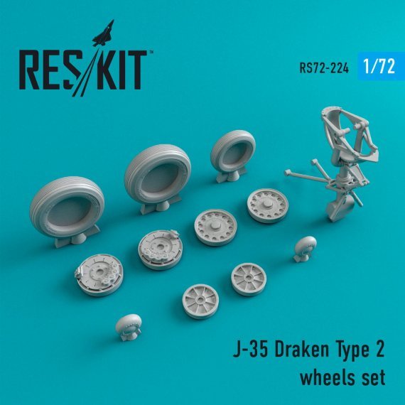1/72 J-35 Draken Type 2 wheels