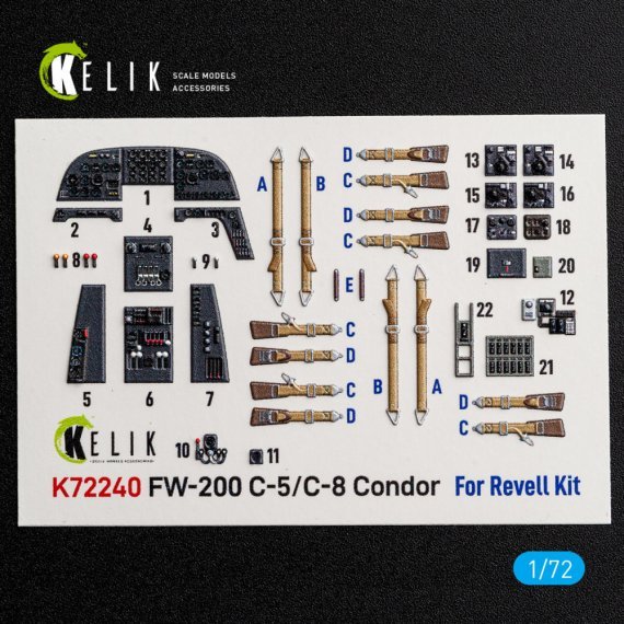 Kelik Interno 3D FW-200 C-5/C-8 1/72 Revell