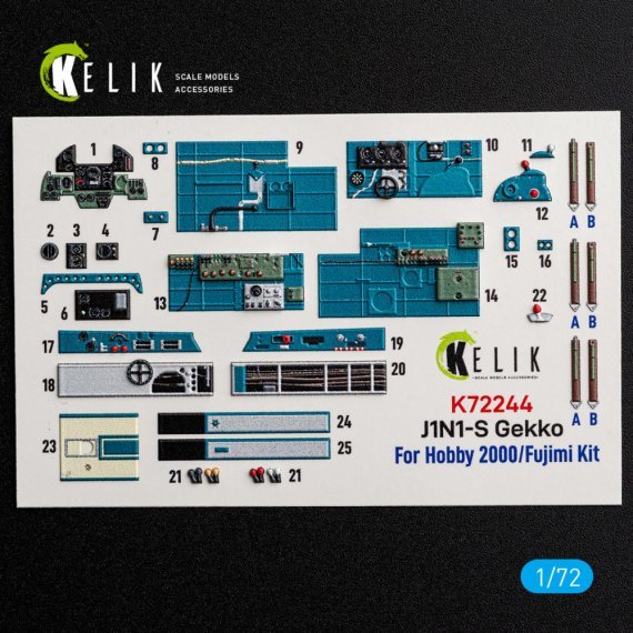 Kelik 1/72 J1N1-S Gekko Interno 3D Fujimi