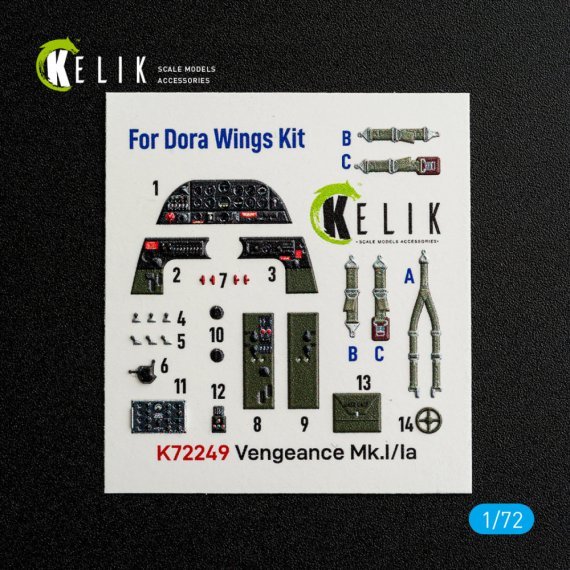 Kelik 1/72 Vengeance Mk.I/Ia Interior 3D DORA