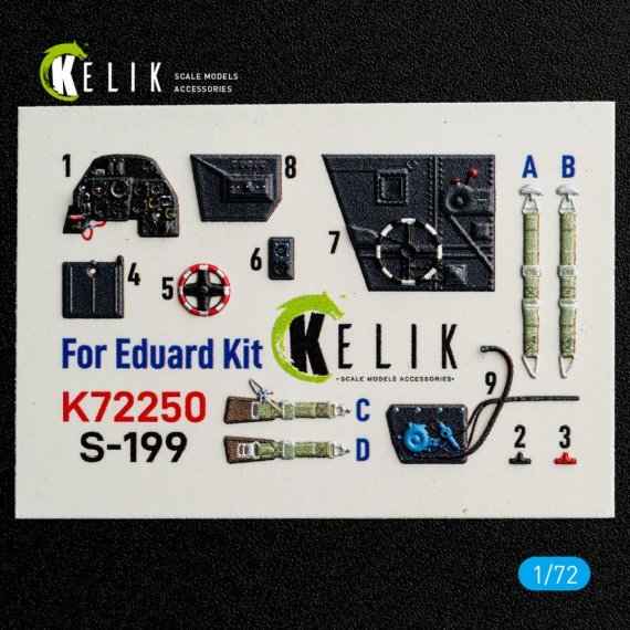 Kelik 1/72 S-199 3D Interior for Eduard