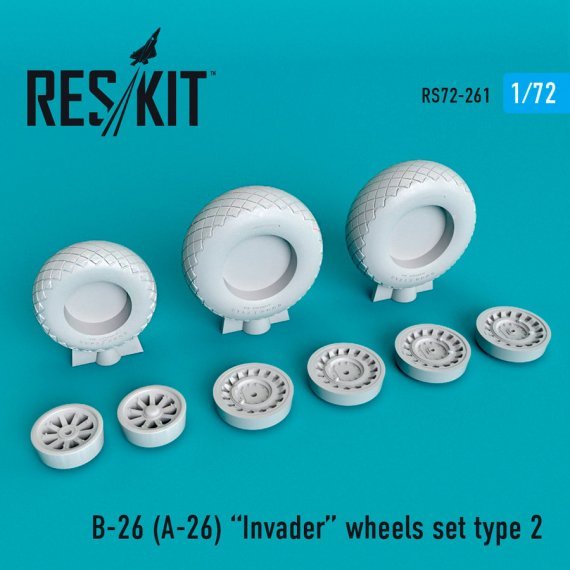1/72 Douglas B-26 Invader wheels set type 2