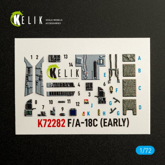 Kelik 1/72 Interni 3D F/A-18C Early per Academy