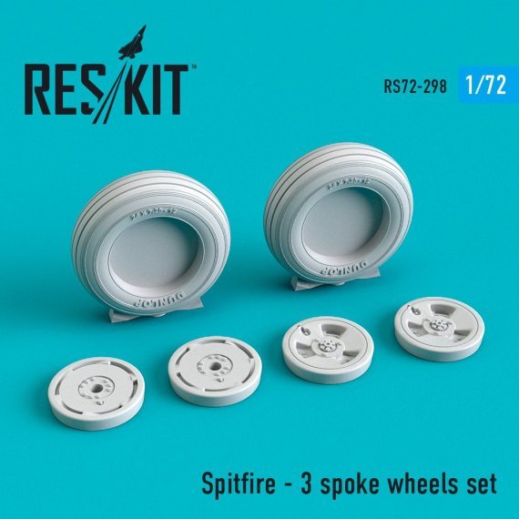 1/72 Spitfire 3 spoke wheels set