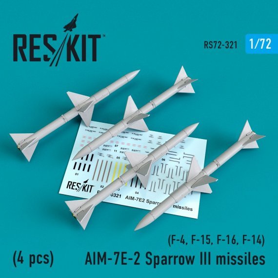 1/72 AIM-7E-2 Sparrow III missiles