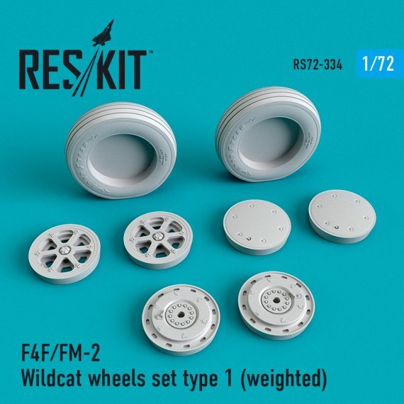 1/72 F4F/FM-2 Wildcat wheels set type 1