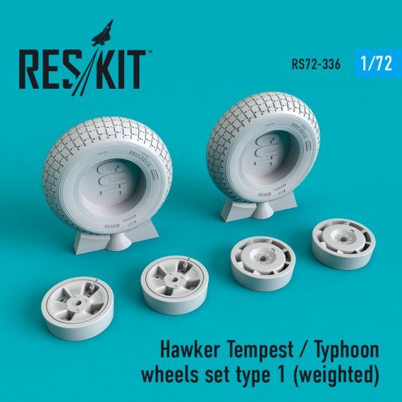 1/72 Hawker Tempest/Typhoon weighted wheels set type 1