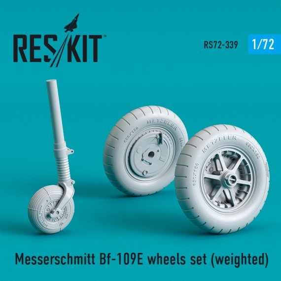 1/72 Messerschmitt Bf-109E weighted wheels set