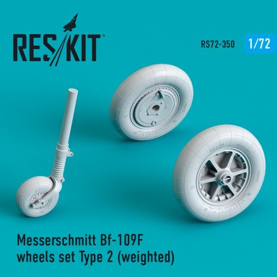 1/72 Messerschmitt Bf-109F weighted wheels set Type 2