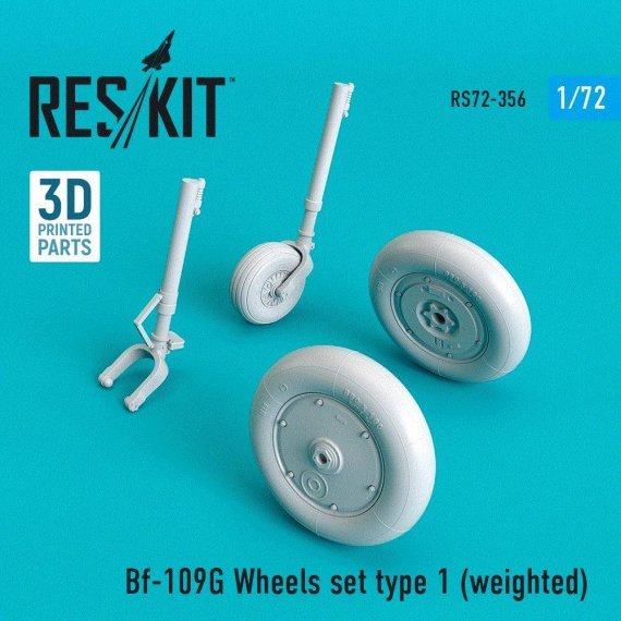1/72 Bf-109G Wheels set type 1