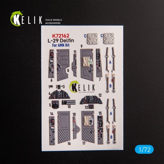 1/72 L-29 Delfin interior 3D decal AMK