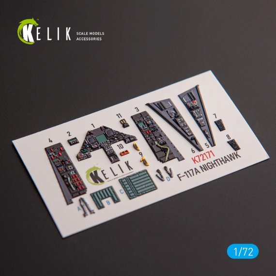 1/72 F-117A NIGHTHAWK interior 3D decal for Academy