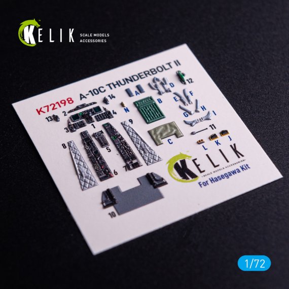 Kelik A-10C Thunderbolt II Cockpit Detail Set 1/72