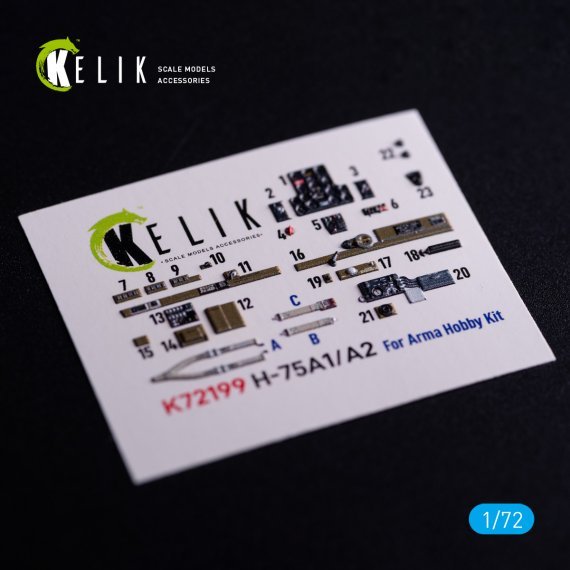 Kelik Decalcomanie 3D Cockpit H-75A1/AR 1/72