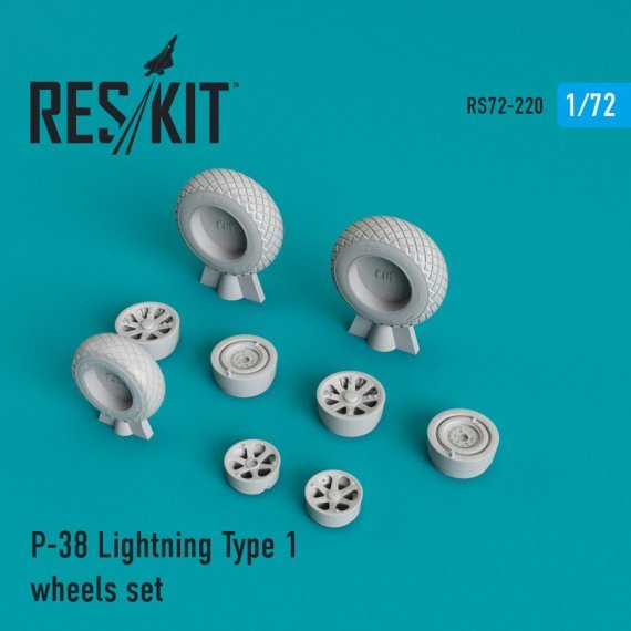 1/72 P-38 Lightning Type 1 wheels