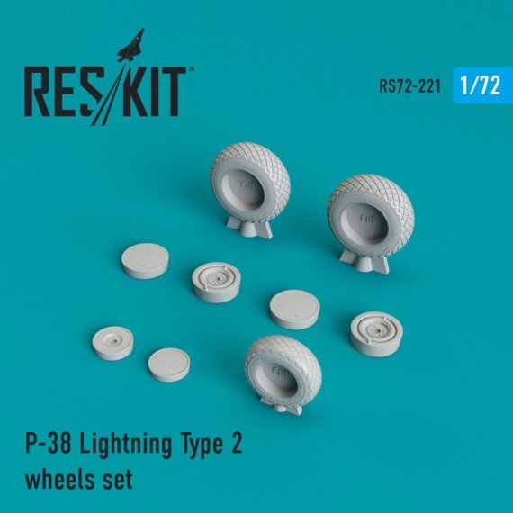 1/72 P-38 Lightning Type 2 wheels