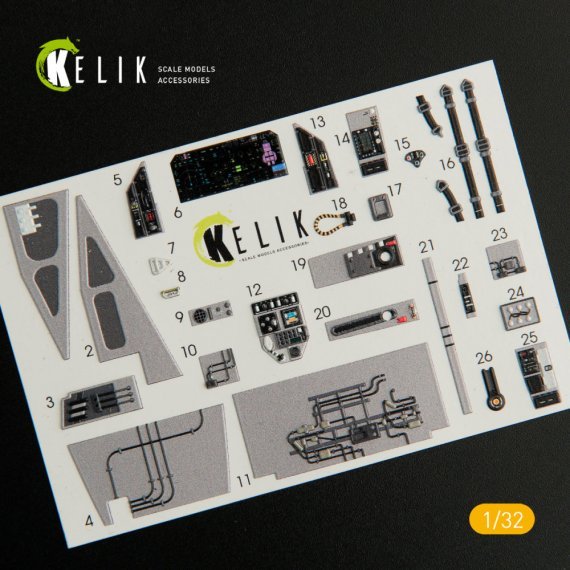 1/32 F-35C Interior 3D Decal