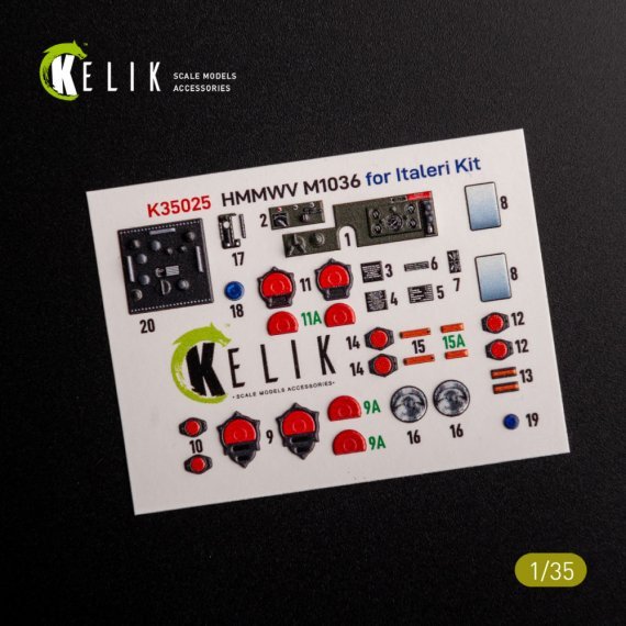 1/35 HMMWV M1036 with TOW Nato green v. Interior 3D decal