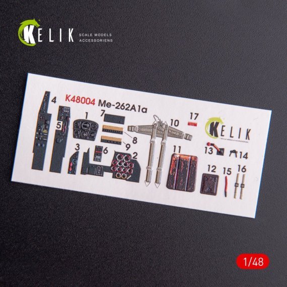 1/48 Me-262A1 interior 3D decals
