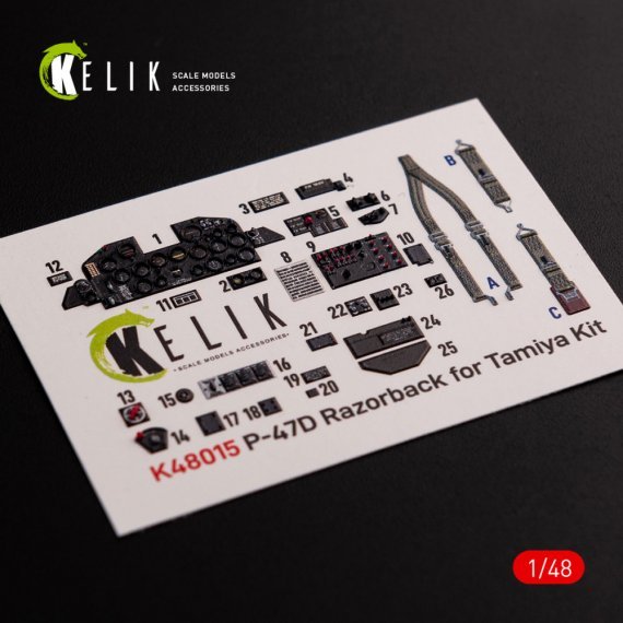 1/48 P-47D Razorback interior for Tamiya
