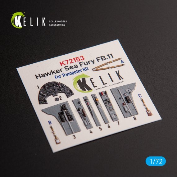 1/72 Hawker Sea Fury FB.11 interior 3D for Trumpeter