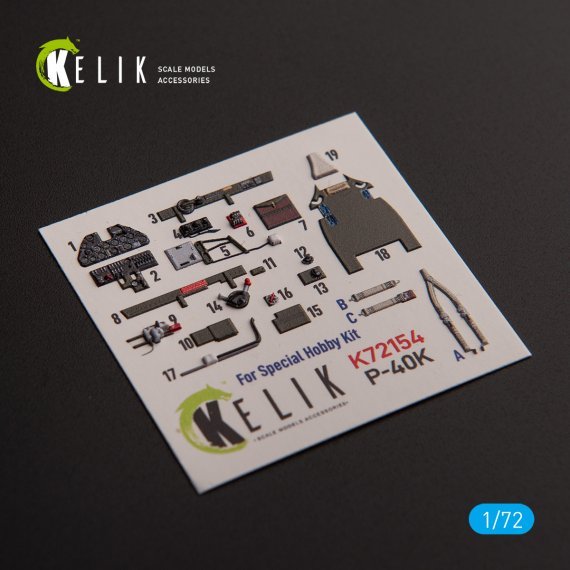 1/72 P-40K interior 3D for Special Hobby