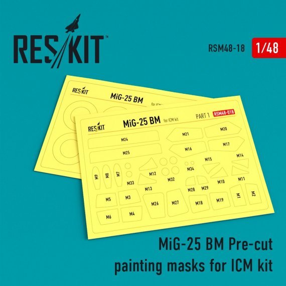 1/48 MiG-25 BM Pre-cut painting masks
