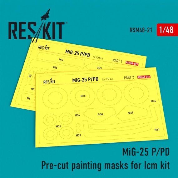 1/48 MiG-25 P/PD Pre-cut painting masks