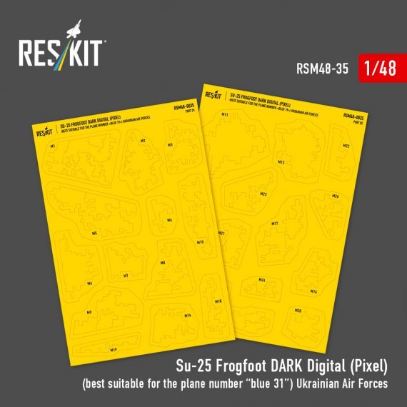 ResKit 1/48 Su-25 Frogfoot DARK Digital Pixel Masks