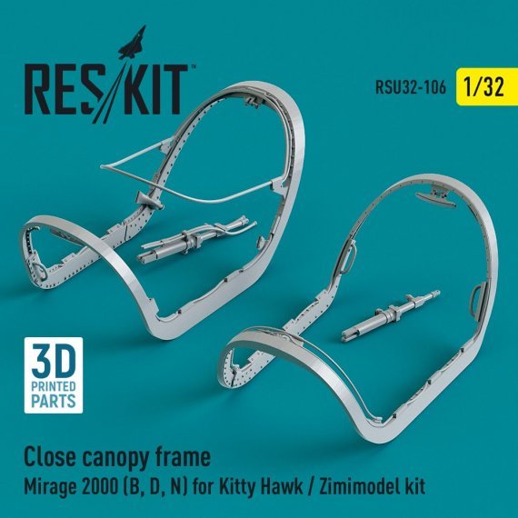 1/32 Close canopy frame Mirage 2000 B,D,N for Kitty Hawk