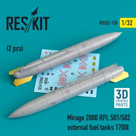 1/32 Dassault-Mirage 2000 Rpl 501/502 external fuel tanks 1700lt