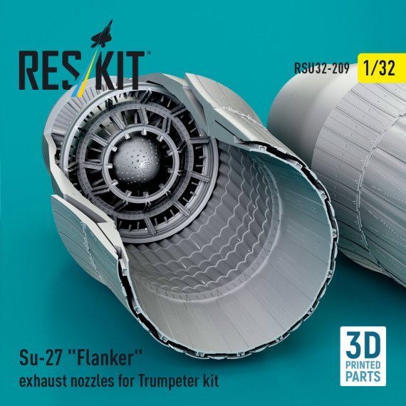 1/32 Su-27 Flanker exhaust nozzles for Trumpeter